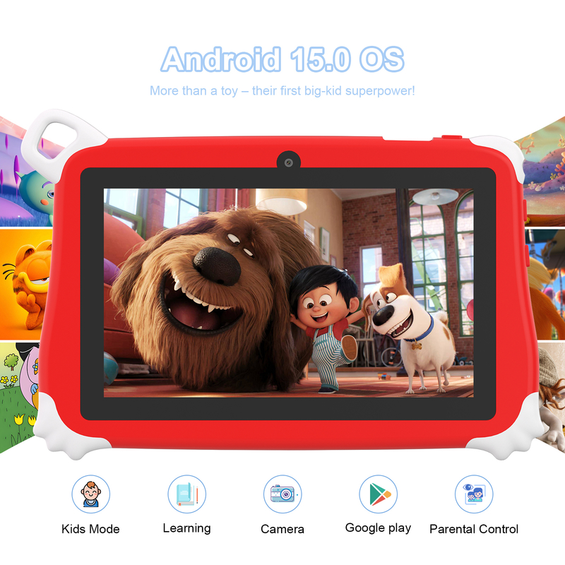 Tableta para niños C Idea Android 15 8+256GB, tableta educativa Kidspad con APP amigable CM86 roja