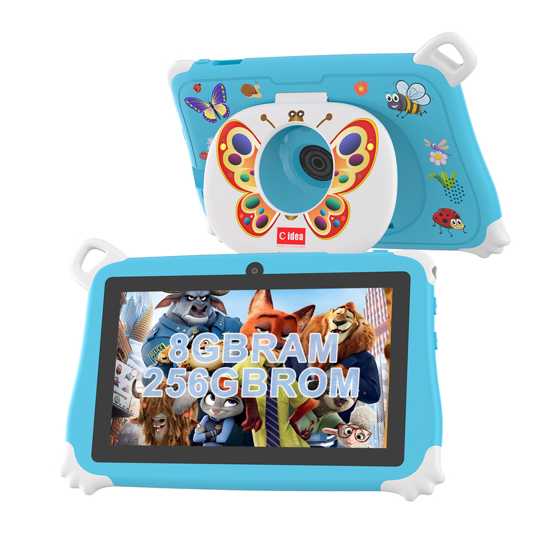 C Idea Android 15 Tablet para niños 8+256GB Tablet educativo Kidspad con APP amigable CM86 azul