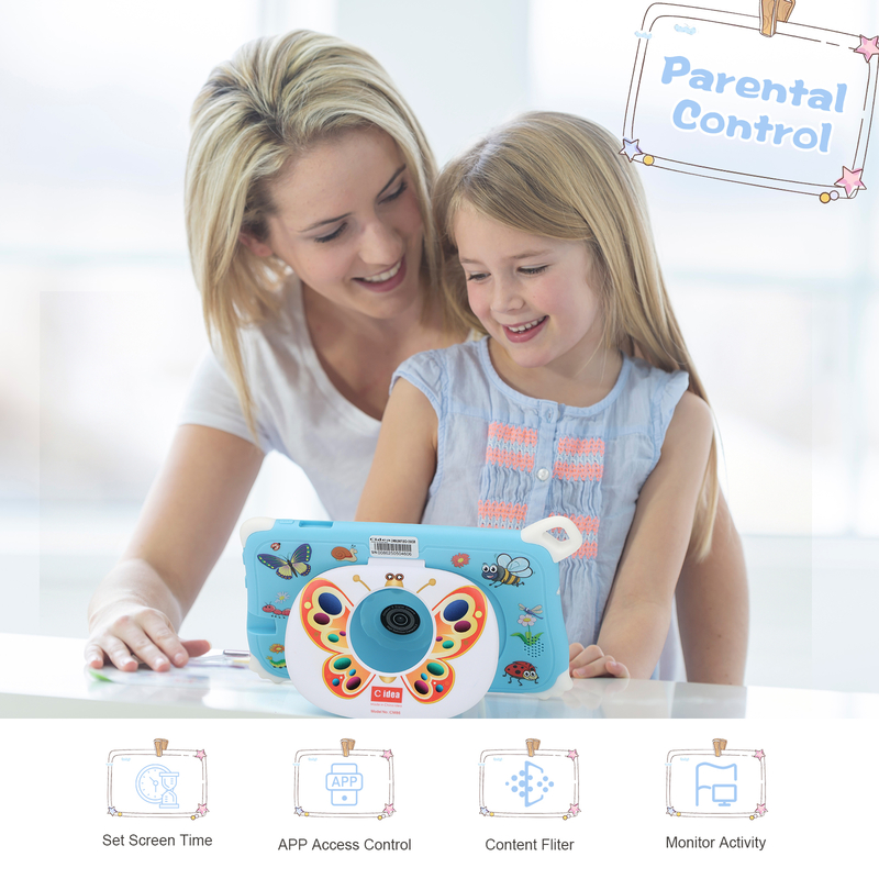 C Idea Android 15 Tablet para niños 8+256GB Tablet educativo Kidspad con APP amigable CM86 azul