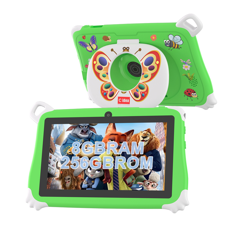 C Idea Android 15 Tableta para Niños 8+256GB Tableta Educativa Kidspad con APP Amigable CM86 verde
