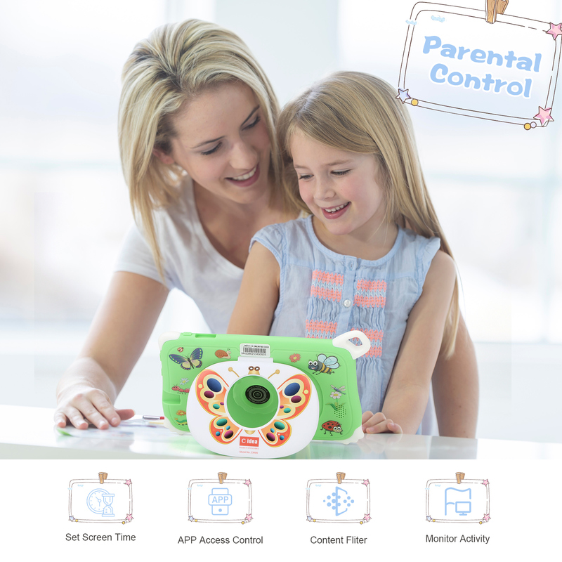 C Idea Android 15 Tableta para Niños 8+256GB Tableta Educativa Kidspad con APP Amigable CM86 verde