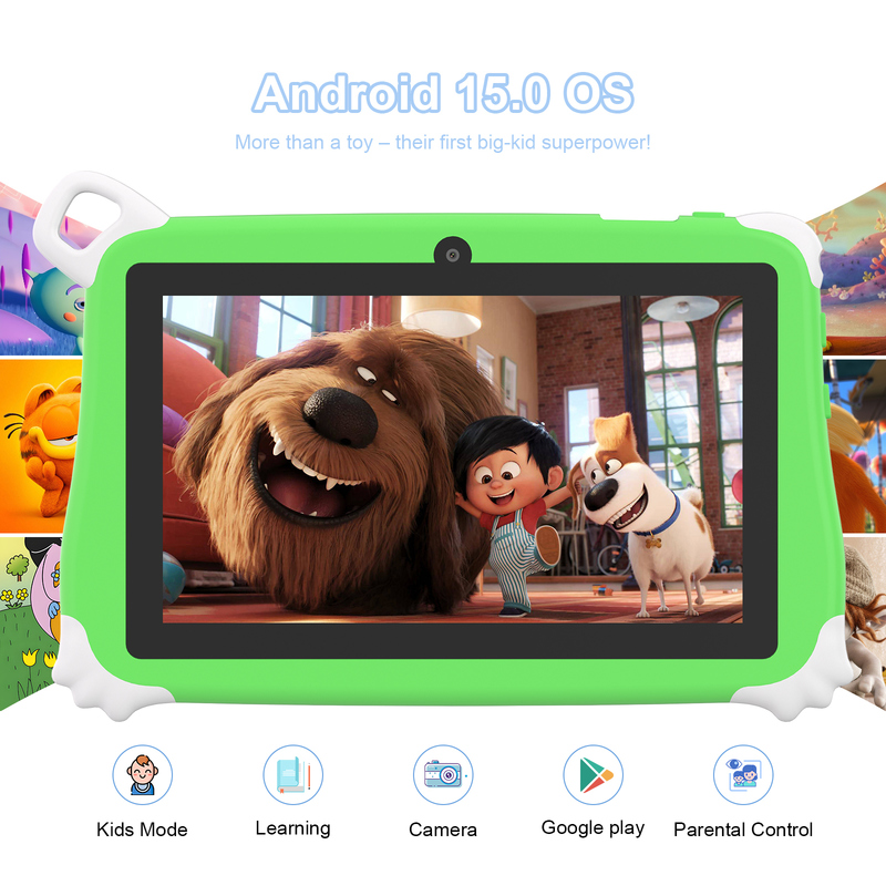 C Idea Android 15 Tableta para Niños 8+256GB Tableta Educativa Kidspad con APP Amigable CM86 verde