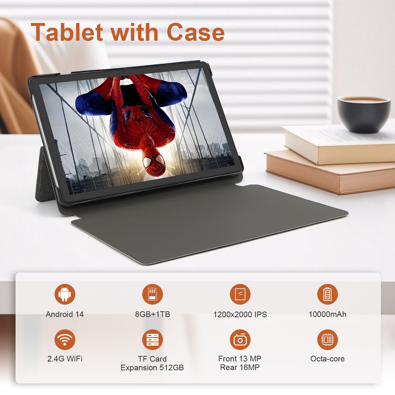 C idea 10.36 inch Android 15 Tablet 8GB RAM 1TB ROM Model CM10016 PLUS sliver