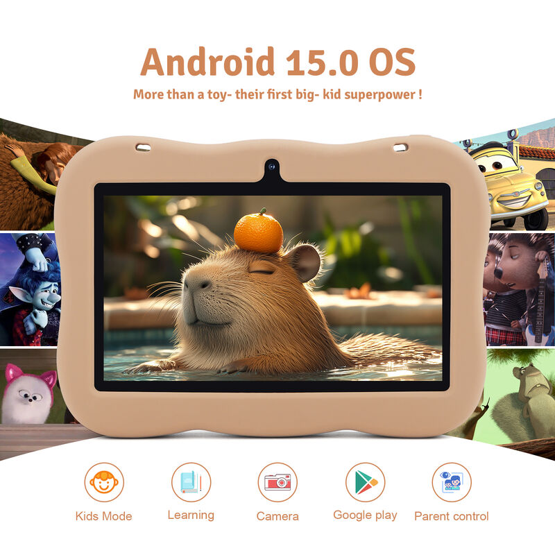 C idea Youth Tablet de 7 pulgadas Android 15 con ranura para tarjetas tf, WiFi, 6GB + 128GB, 1024 * 600 IPS incell CM66