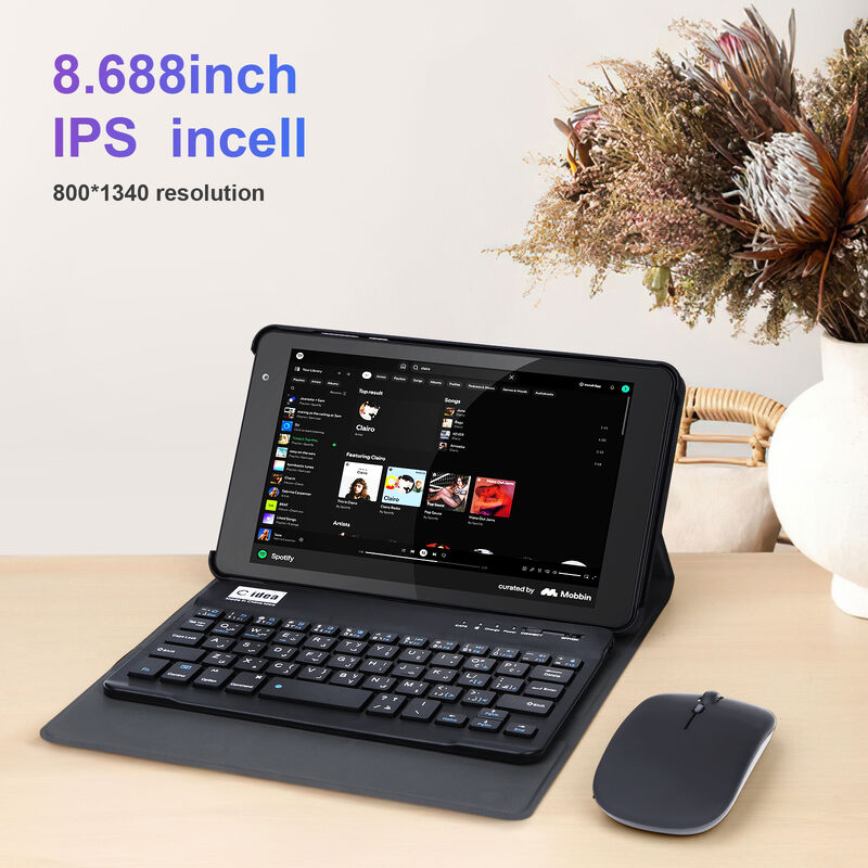 C idea 8 pulgadas Smart Tablet PC con teclado 8 GB de RAM + 512 ROM 800 * 1340 IPS incell Pantalla táctil Pantalla gris CM866
