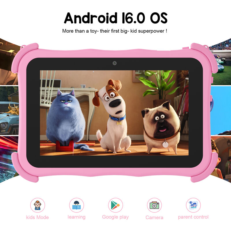 C idea Youth Tableta de 7 pulgadas Android 16 con ranura para tarjeta TF, WiFi, 8GB + 256GB, 1024*600 CM89