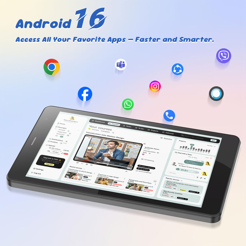 C idea 7 pulgadas Wifi Tablet con funda 8+256GB Almacenamiento Procesador Quad Core Pantalla táctil IPS 600x1024 CM517 air