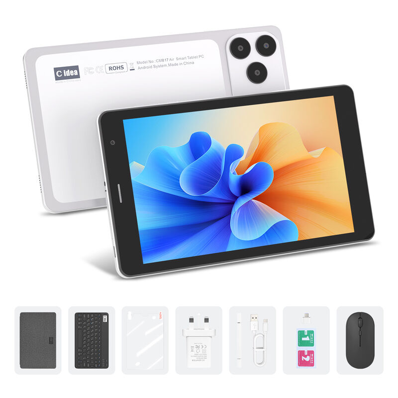 C idea 7 pulgadas Wifi Tablet con funda 8+256GB Almacenamiento Procesador Quad Core Pantalla táctil IPS 600x1024 CM517 air