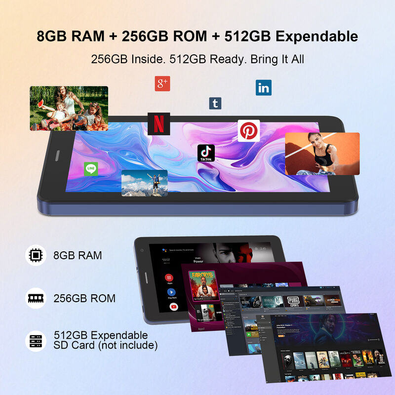 C idea 7 Pulgadas Android Smart Tablets 8+256GB 8*CortexTm-A53 WiFi Tablet Pantalla Táctil HD CM517 air