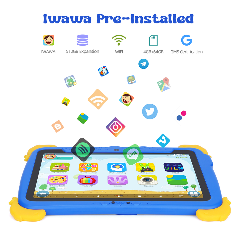 Tableta Android C Idea de 10.1 pulgadas, 4GB de RAM, 64GB de ROM, Tablet Kidspad P1100