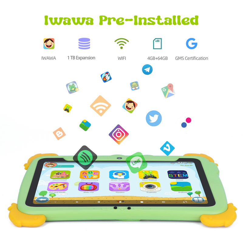 Tableta Android C Idea de 10.1 pulgadas, 4GB de RAM, 64GB de ROM, Tablet Kidspad P1100