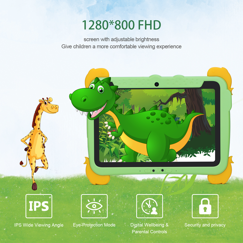 C idea Kids Tab 10.1 pulgadas Android 13 Tablet para niños 4GB RAM 64GB ROM Protección ocular pantalla táctil para niños de 3-8 años