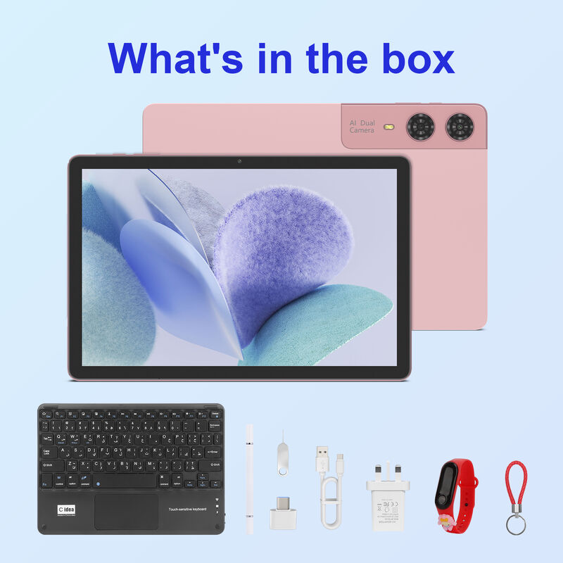 C Idea 10.95 pulgadas Tablet Android con doble cámara Tablet Wi-Fi Con pantalla capacitiva Tablet de 8 GB de RAM 1 TB de ROM Tablet de uso comercial (rosa)