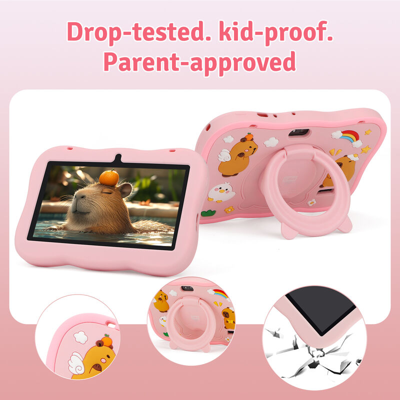 C idea Youth Tablet de 7 pulgadas Android 15 con ranura para tarjetas tf, WiFi, 6GB + 128GB, 1024 * 600 IPS incell CM66