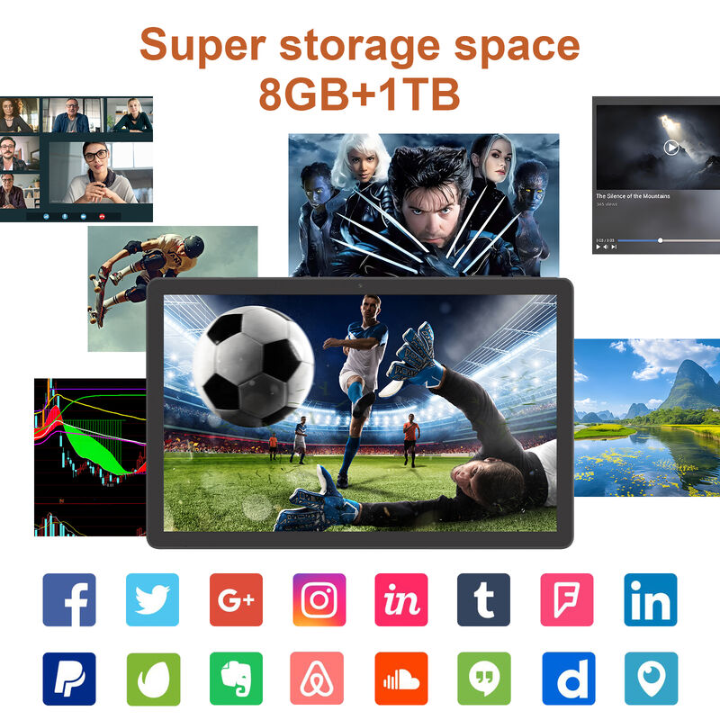 C Idea CM10016 Plus 10.36 pulgadas Android 16 Business Tablet 8-Core 8GB 1TB de almacenamiento FHD computadora de pantalla táctil (Negro)