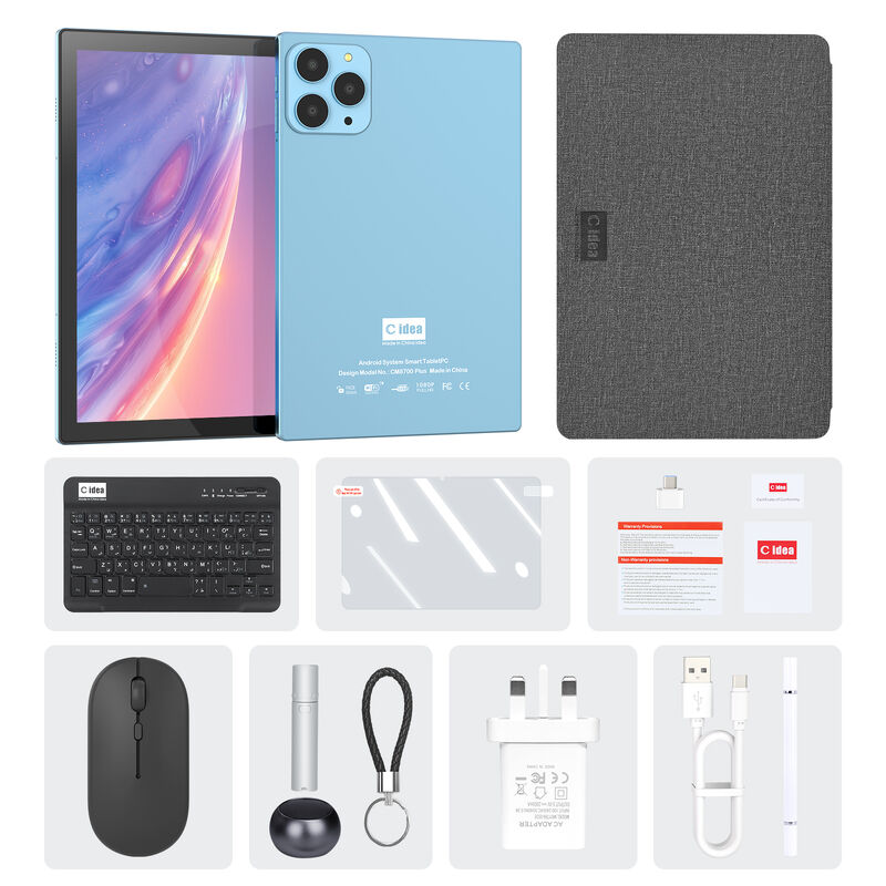 C idea Fábrica 10.1 pulgadas Pantalla HD Sistema Android 8GB + 1TB Gran almacenamiento Adultos Tablet PC CM8700 Plus