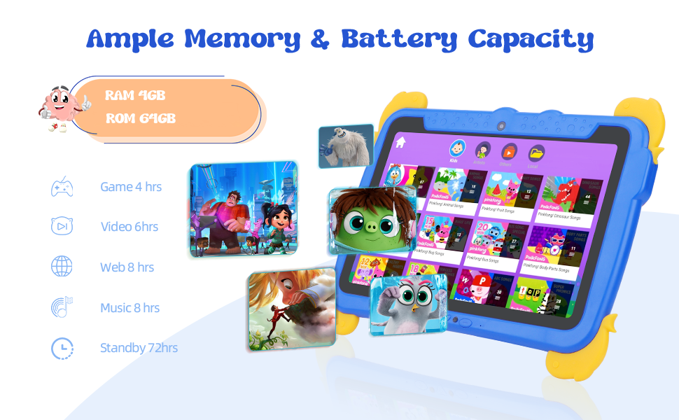 C idea 10.1 pulgadas Niños Tablet PC Con Cuerpo Protección de Ojos ips Pantalla HD Pre-instalación IWAWA P1150