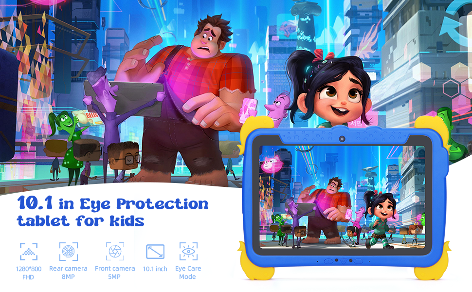 C idea 10.1 pulgadas Niños Tablet PC Con Cuerpo Protección de Ojos ips Pantalla HD Pre-instalación IWAWA P1150